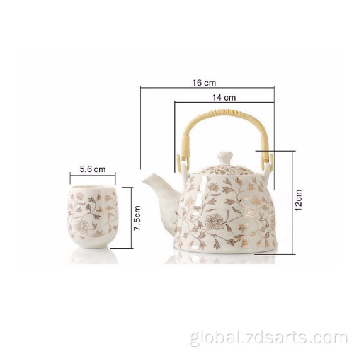 Chinese Teapot Set Chinese teapot suit black gold peony Supplier